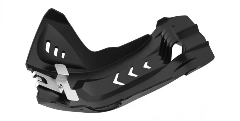 Polisport Engine Guard Fortress SKID Plate KTM SX-F 250/350 '16-'22; EXC-F 250/350 '17-'23; SX-F 450 '19-'22; Husqvarna FC 250/350 '16-'22; FE 250/350 '17-'23; FE 450 '20-'23; GAS MC-F '21-'23; EC-F'21-'23 - Black