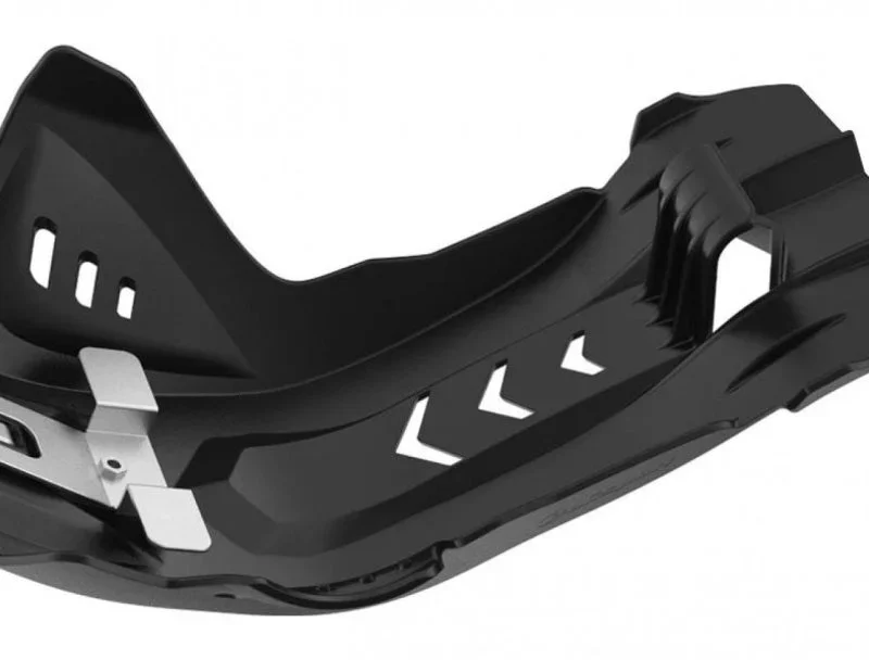 Polisport Engine Guard Fortress SKID Plate KTM SX-F 250/350 '16-'22; EXC-F 250/350 '17-'23; SX-F 450 '19-'22; Husqvarna FC 250/350 '16-'22; FE 250/350 '17-'23; FE 450 '20-'23; GAS MC-F '21-'23; EC-F'21-'23 - Black