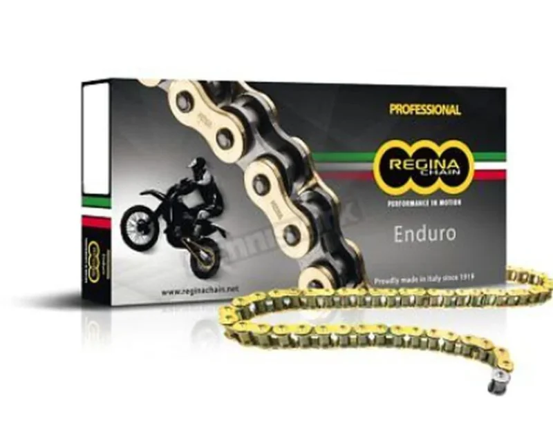Regina Drive Chain 525ZRE 108 Links Z-RING Enduro DO 750 CCM Gold Clip Link+Rivet Link 137ZRE/010