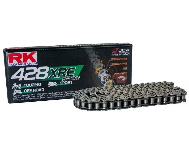 RK Drive Chain 428XRE-142 XW-RING Rivet LINK CLF In Kit - Standard