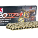 RK Drive Chain Motocross 520MXZ5-120 CLIP LINK CL In Kit ,8 KN 2 RK Drive Chain Motocross 520MXZ5-120 CLIP LINK CL In Kit ,8 KN - Gold