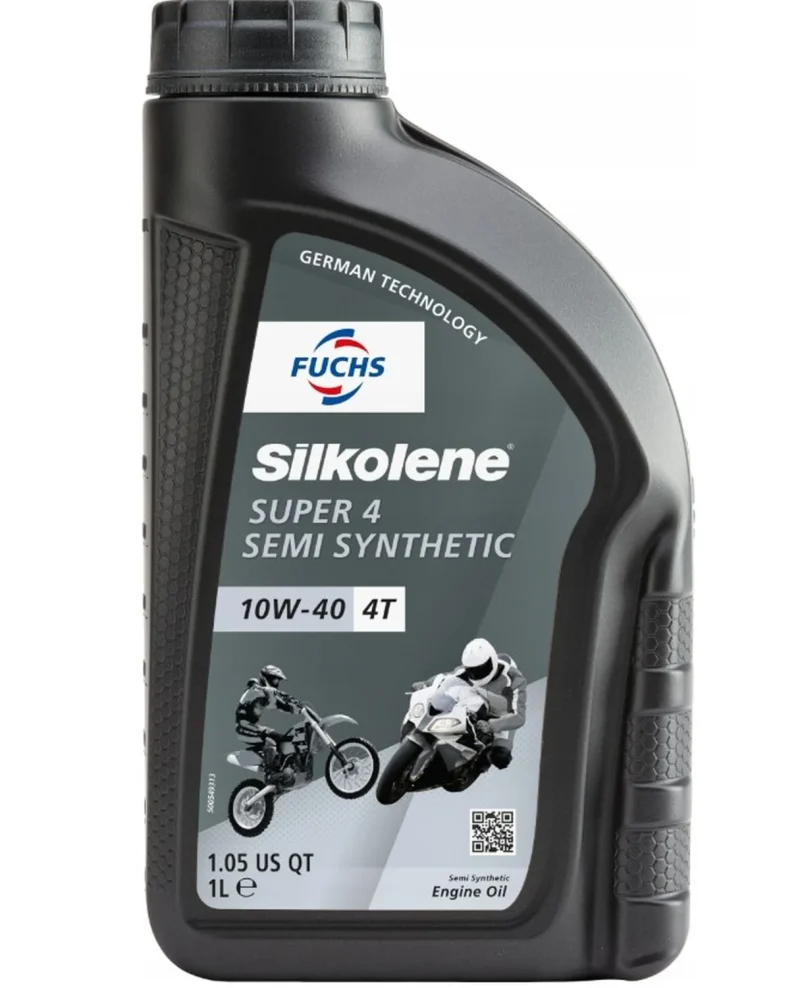 Silkolene Fuchs Engine OIL SEMI-SYNTHETIC Super 4 10W40 4T 1L