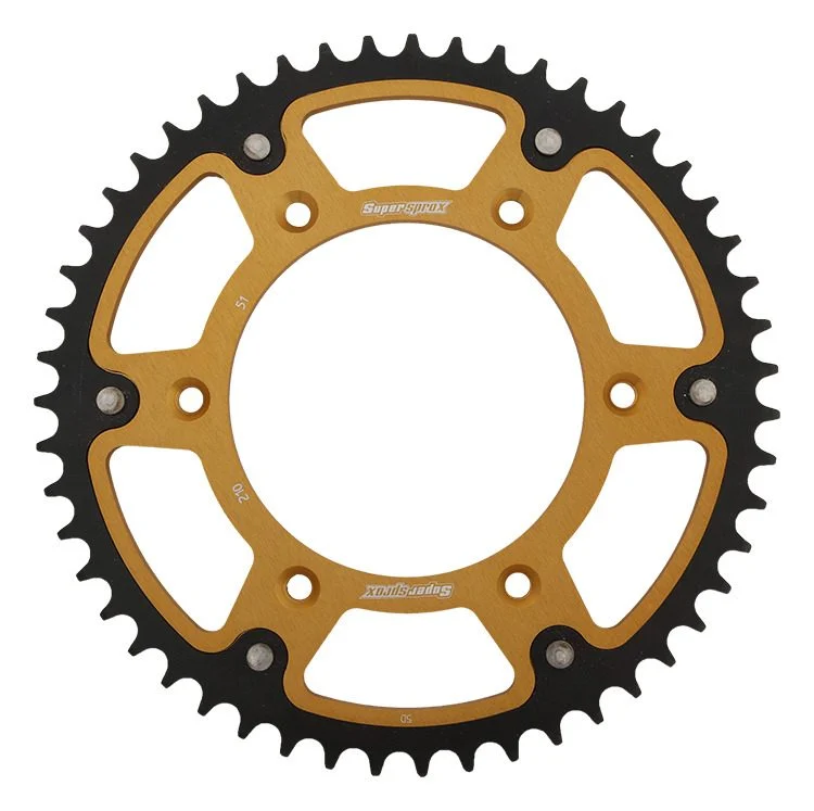 Supersprox REAR Sprocket 289 51 Stealth STEEL-ALUMINIUM Honda CR/CRF '83-'16 JTR210.51 - Gold