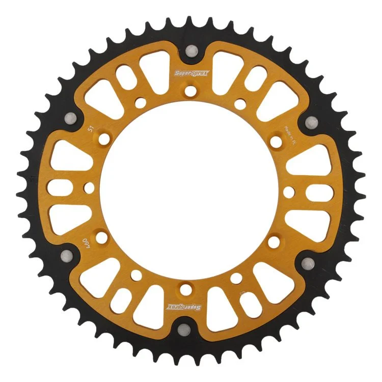 Supersprox REAR Sprocket 489 51 Stealth STEEL-ALUMINIUM Kawasaki KX/KXF '84-18 JTR460.51 - Gold