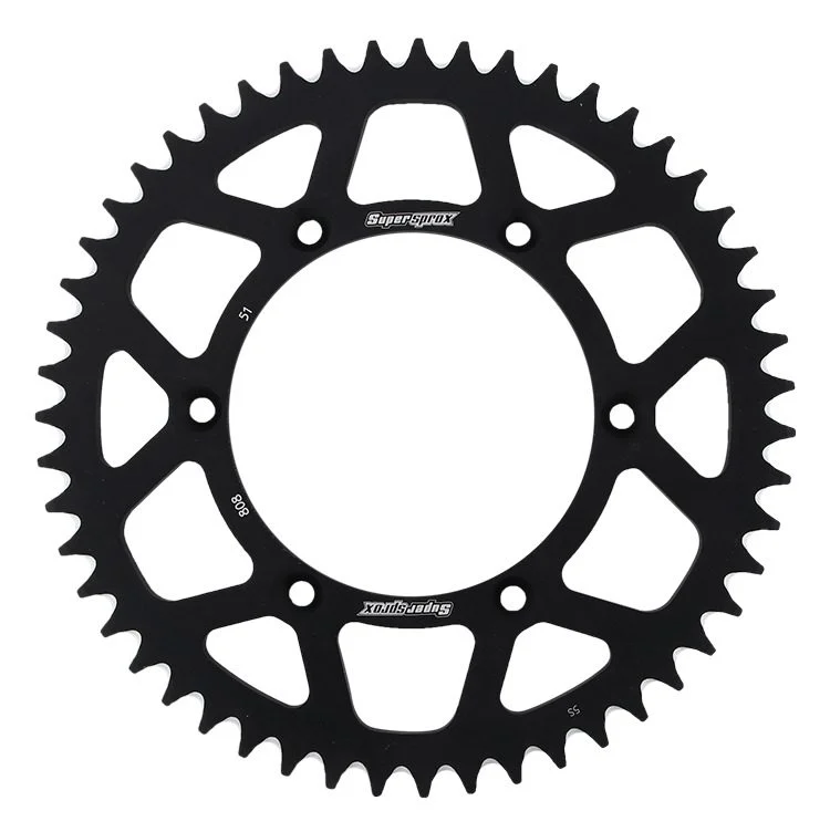Supersprox REAR Sprocket Aluminium 7075-T6 Ergal 808 51 Suzuki RM/RMZ JTR808.51 - Black