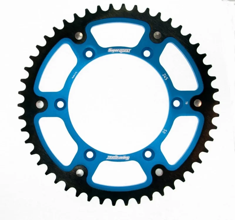 Supersprox REAR Sprocket 270 50 Stealth STEEL-ALUMINIUM Yamaha YZ/YZF '99-'18 - Blue