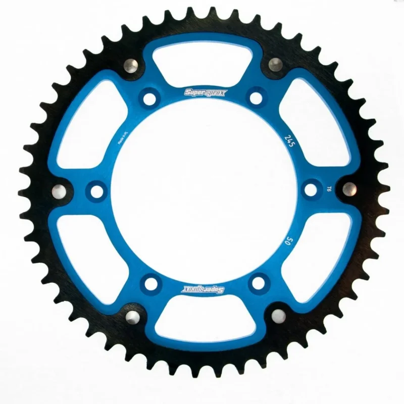 Supersprox REAR Sprocket 270 50 Stealth STEEL-ALUMINIUM Yamaha YZ/YZF '99-'18 - Blue