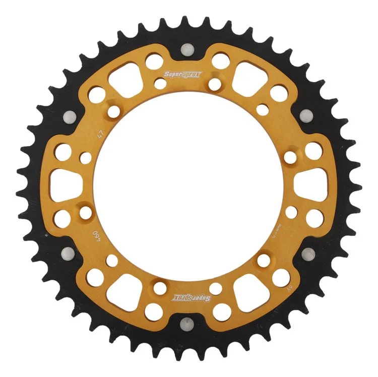 Supersprox REAR Sprocket 489 48 Stealth STEEL-ALUMINIUM Kawasaki KX/KXF `84-18 JTR460.48 - Gold