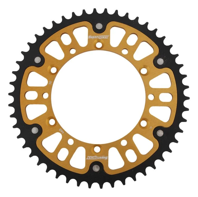 Supersprox REAR Sprocket 489 50 Stealth STEEL-ALUMINIUM Kawasaki KX/KXF `84-18 JTR460.50 - Gold