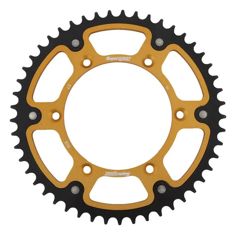 Supersprox REAR Sprocket 808 49 Stealth STEEL-ALUMINIUM Suzuki RM/RMZ JTR808.49 - Gold