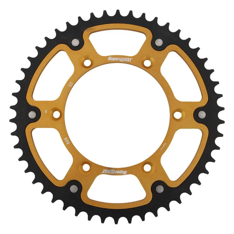 Supersprox REAR Sprocket 808 50 Stealth STEEL-ALUMINIUM Suzuki RM/RMZ JTR808.50 - Gold