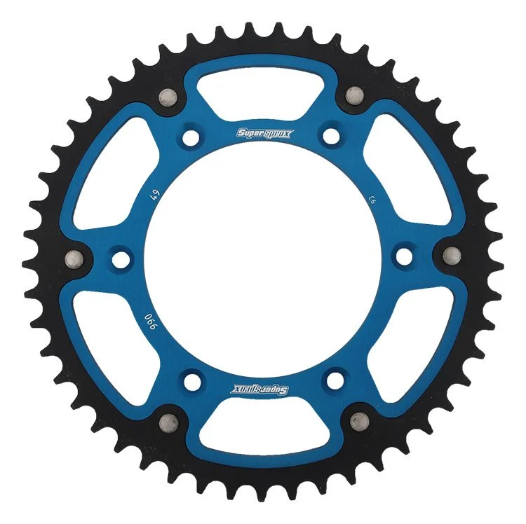 Supersprox REAR Sprocket 899 49 Stealth STEEL-ALUMINIUM KTM SX/EXC/EXCF/SXF, Husqvarna TE/TC/FE/TC '16- JTR897.49 - Blue