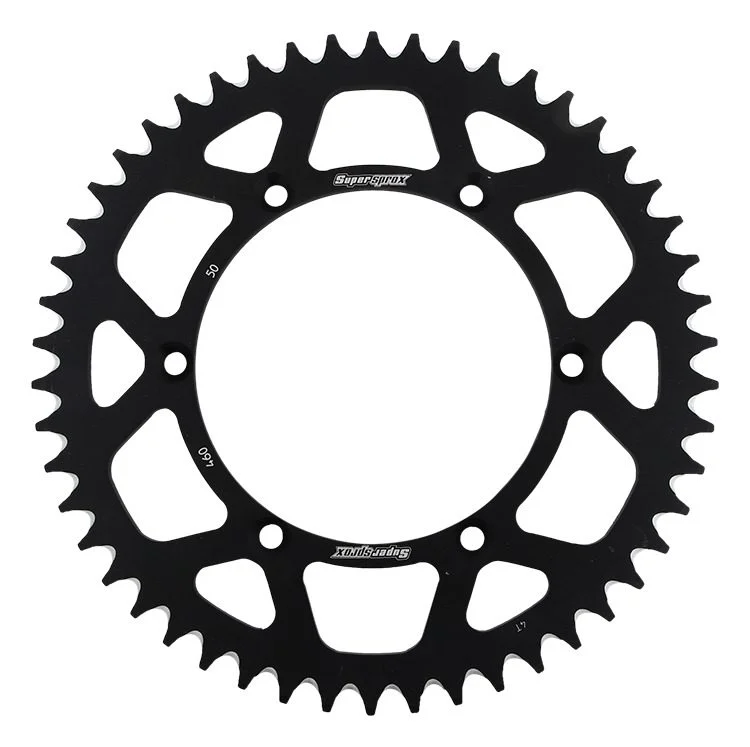 Supersprox REAR Sprocket Aluminium 7075-T6 Ergal 489 50 Kawasaki KX/KXF 84-18 JTR460.50 - Black