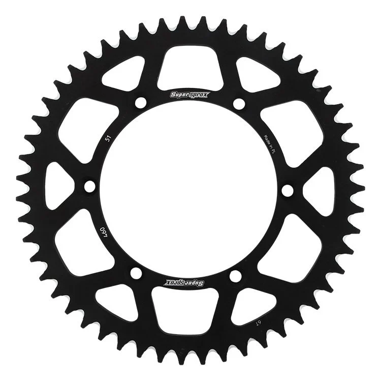 Supersprox REAR Sprocket Aluminium 7075-T6 Ergal 489 51 Kawasaki KX/KXF 84-18 JTR460.51 - Black