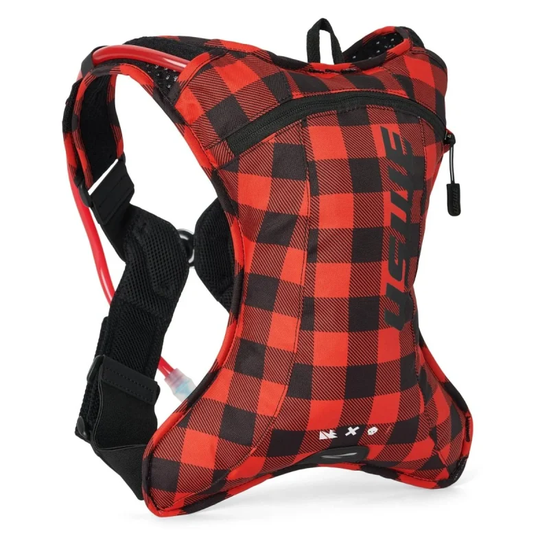 USWE Camel BAG Outlander XC 2 Flannel,5L fluid 2L Backpack - Black-Red Moto/Bike capacity 1
